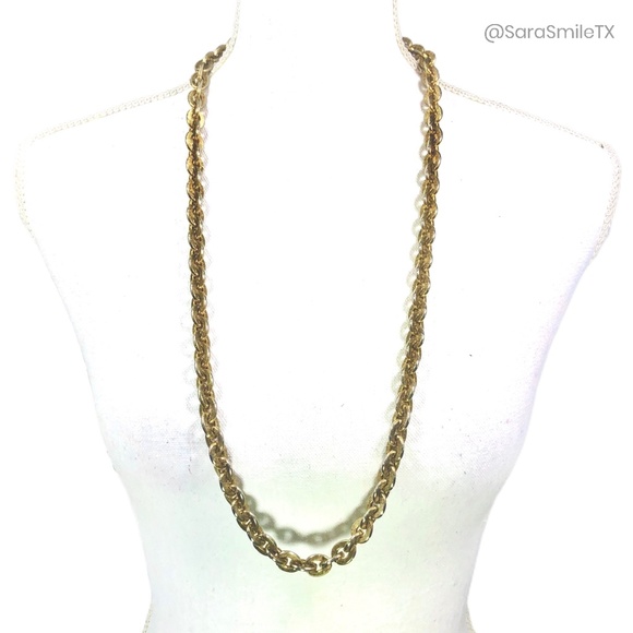 CLUB MONACO Chunky Gold Chain Link Necklace - Picture 11 of 11